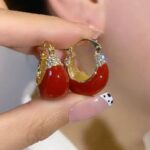 argola vinho cravejada de festa