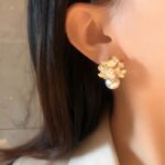 brinco de for e perola delicado e elegante de festa dffd