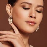 brinco de perolas cheio cascata de perolas de festa