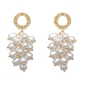 Brinco de Pérolas Cheio Cascata de Pérolas