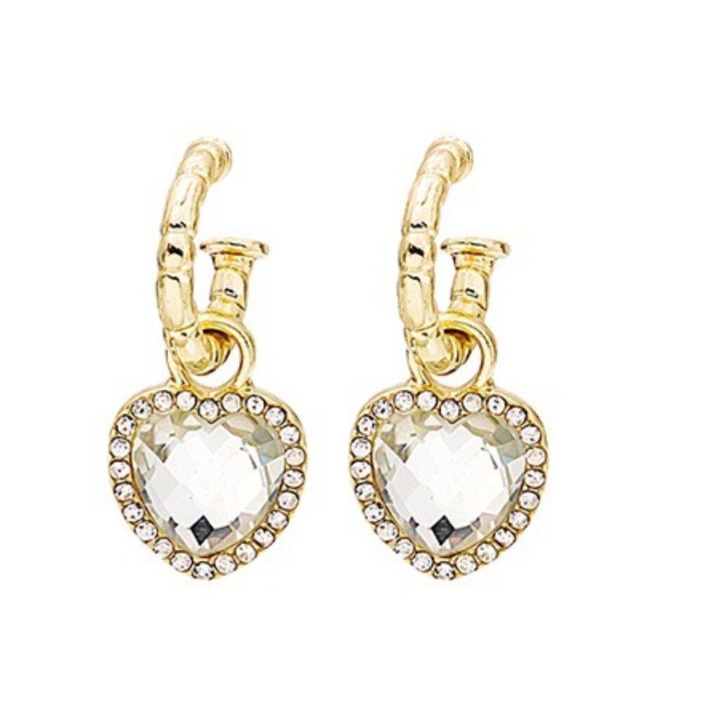 brinco de pressao branco de coracao na argola delicado ddffd