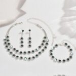 Brinco preto e prata longo de festa elegante minimalista ff