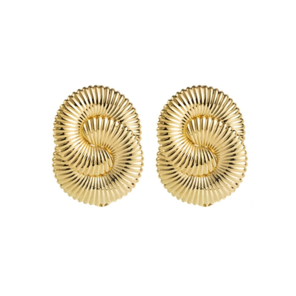 Maxi Brinco Dourado Oval Torcido Tendênciad