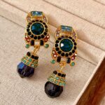 brinco de pressao azul de festa medieval csd