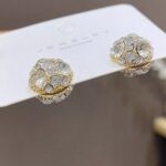 brinco de pressao delicado feminino de cristal pequeno gffffg