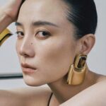 brinco de pressao marrom e dourado maxibrinco quadrado de metal moderno dt