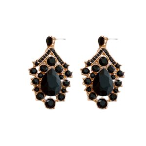 Brinco Preto de Festa de Cristal