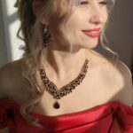 brinco preto de festa grande de cristal fdd