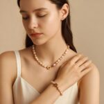 colar de pérolas naturais com pulseira de perolas naturai rcfsss