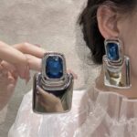 maxi brinco de pressao azul e prata grande moderno de metal maxi brinco tseess(1)