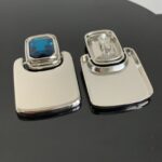 maxi brinco de pressao azul e prata grande moderno de metal maxi brinco tseestd s(1)