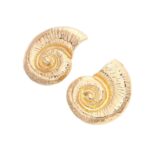 maxi brinco dourado de caracol