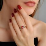 anel marsala de festa prata e dourado extravagante estiloso ffffff