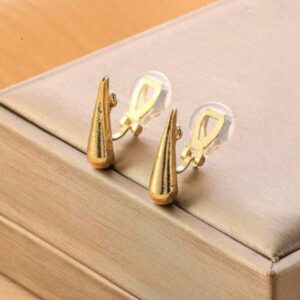Brinco de Pressão Dourado Minimalista Gota Pequena