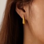 brinco de pressao minimalista dourado fino feminino fffrffg