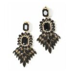 brinco de pressao preto de festa grande de cristais bfafbf