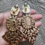 brinco de pressao preto de festa grande de cristais bffbf