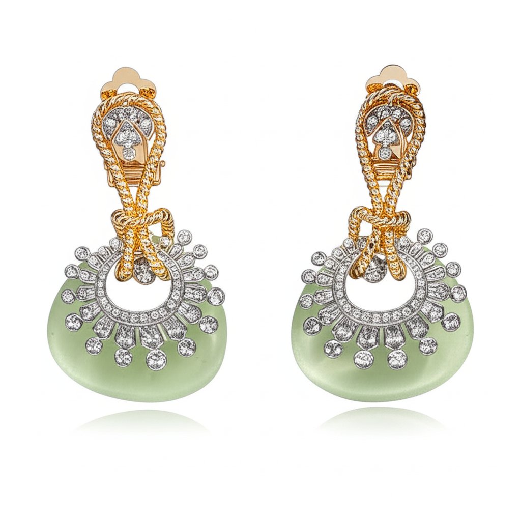 brinco de pressao verde com pedra natural agata elegante ffdfdddddf