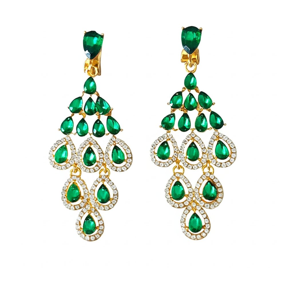 brinco de pressao verde esmeralda de festa grande gfg