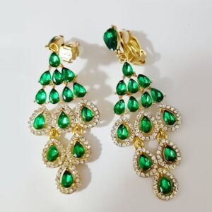 Brinco de Pressão Verde Esmeralda de Festa Grande