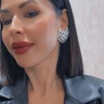 maxi brinco de pressao prata de festa coração