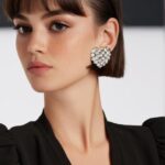 maxi brinco de pressao prata de festa coração sshhg