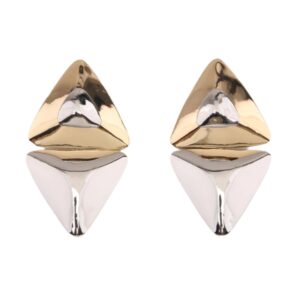 Max Brinco Dourado e Prata Triangular